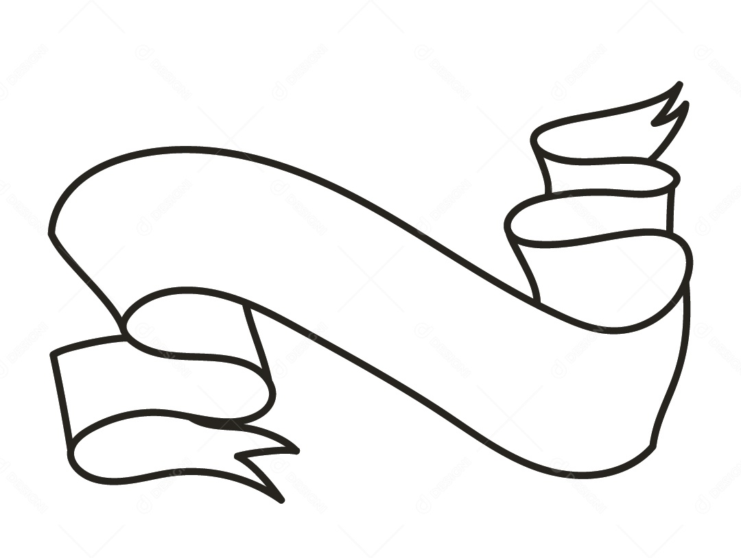 Fita Branca Desenho Vetor EPS