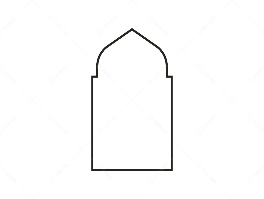 Desenho de Um Arco Islâmico Vetor EPS