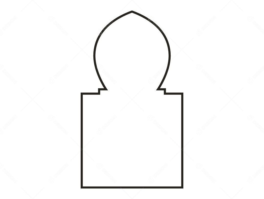 Desenho de Um Arco Islâmico Vetor EPS