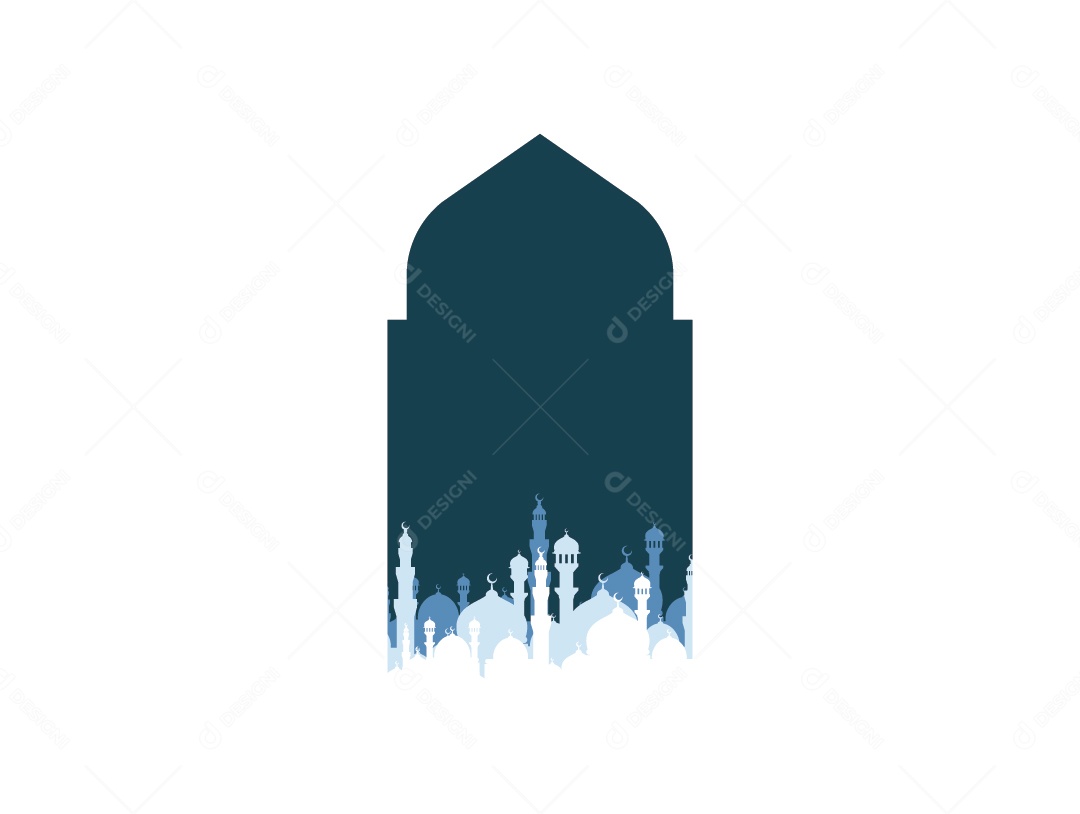 Arco Islâmico Ilustração Vetor EPS