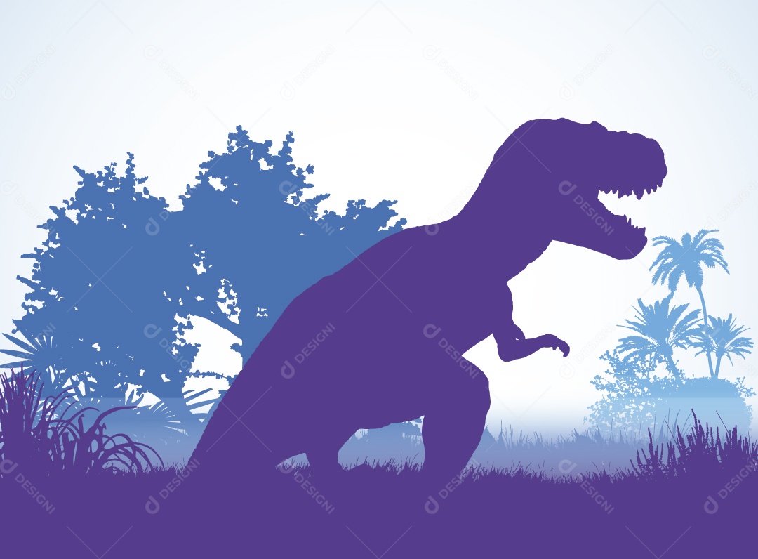 Silhueta de um Triceratops Vetor EPS