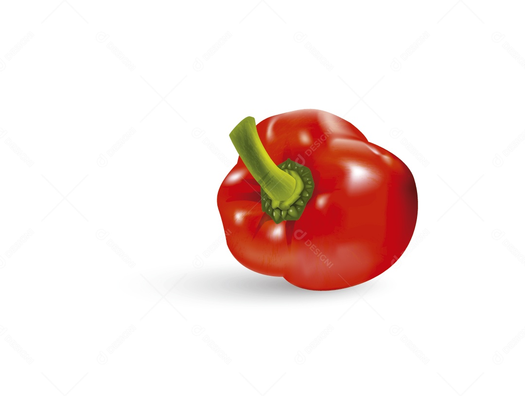 Pimentão Vermelho Ilustração Vetor EPS