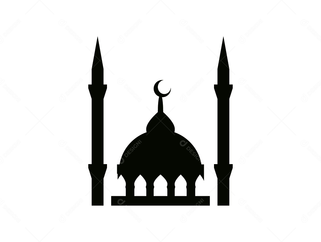 Desenho de uma Mesquita Vetor EPS