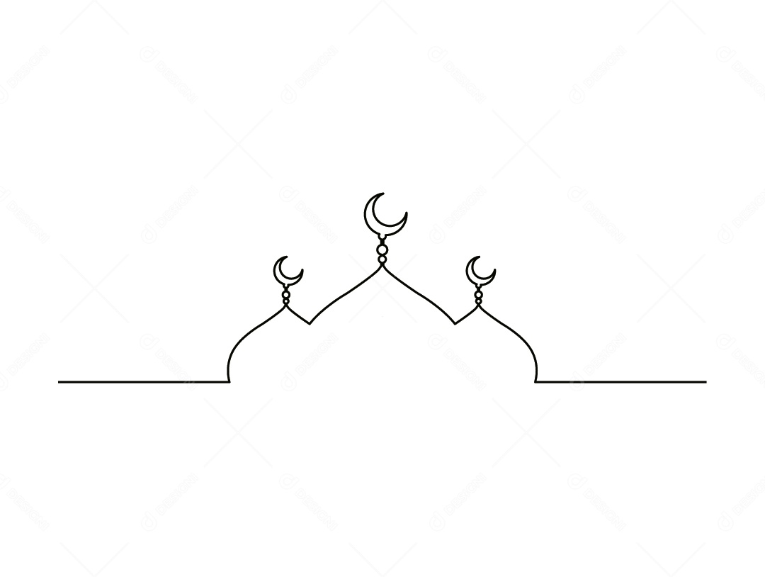 Desenho de uma Mesquita Vetor EPS