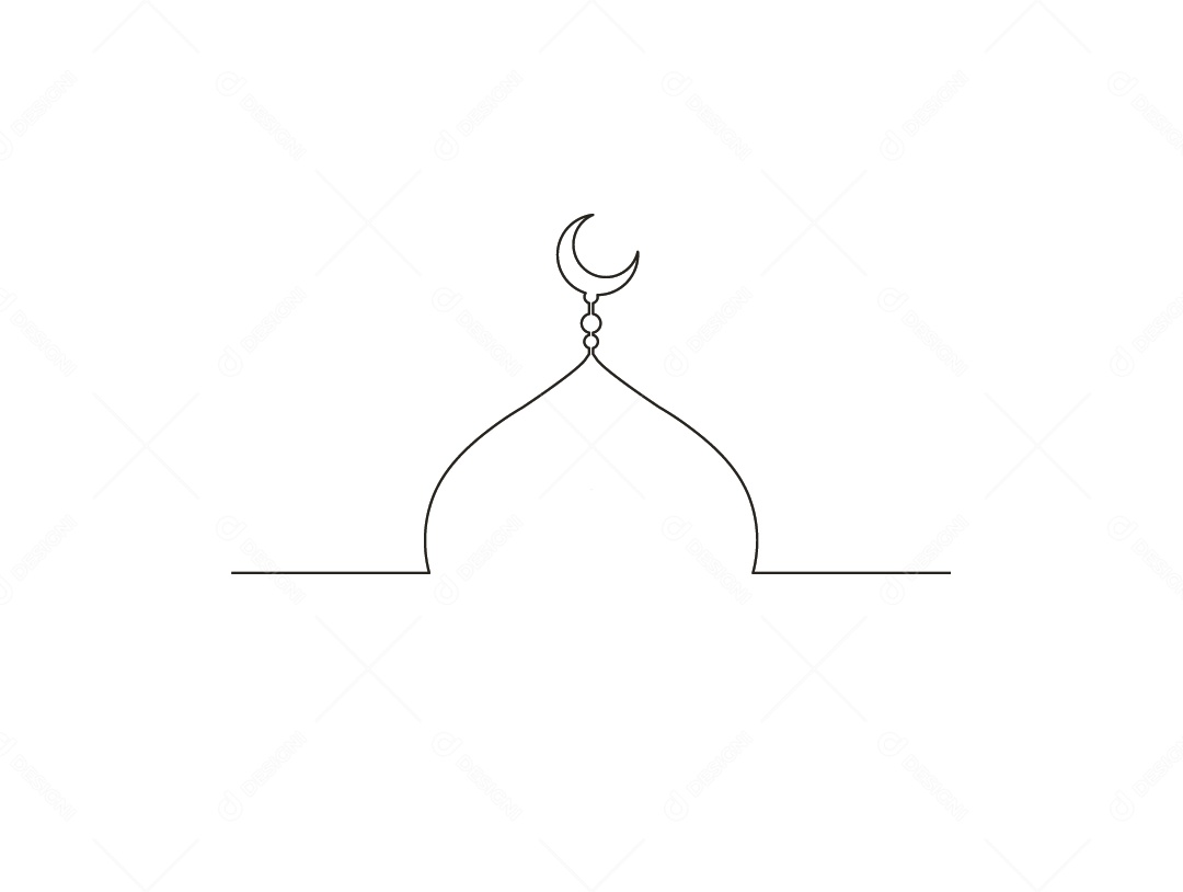 Desenho de uma Mesquita Vetor EPS