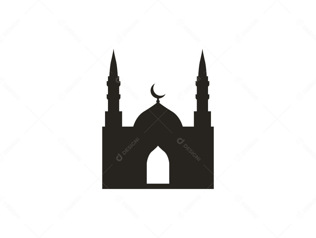 Desenho de uma Mesquita Vetor EPS