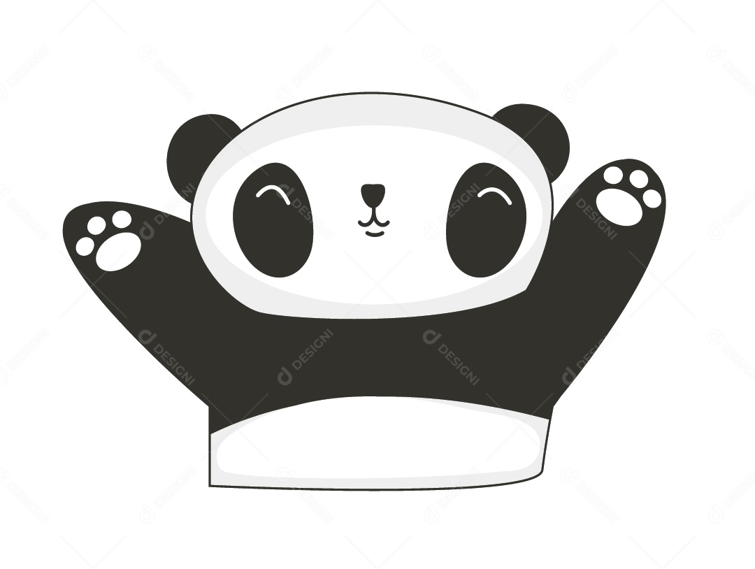Urso Panda Ilustração Vetor EPS
