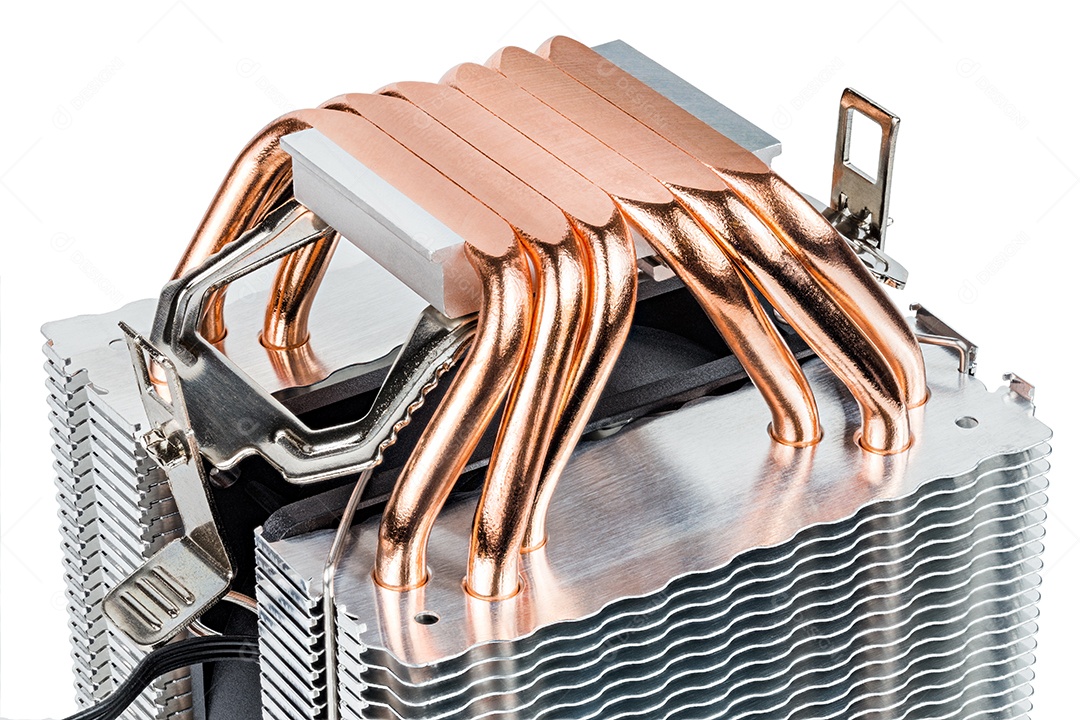 Resfriamento do shiner em um moderno radiador de calor em torre de cobre