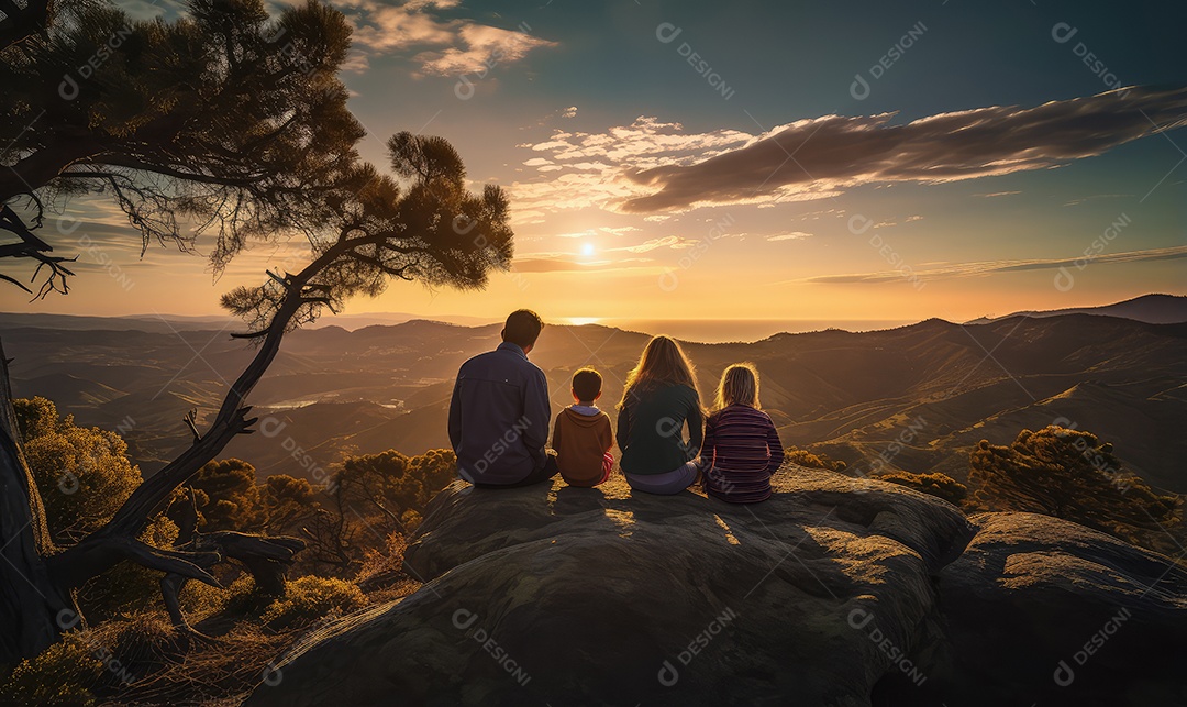 Imagem realista de Pai ao lado de seu filho