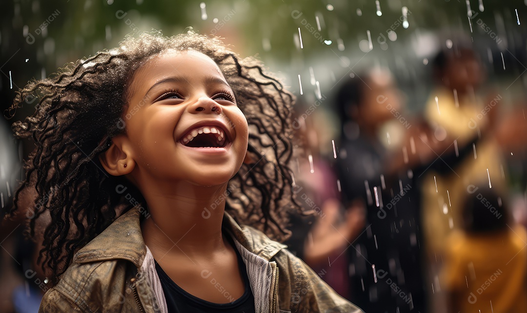 Imagem realista de crianças felizes