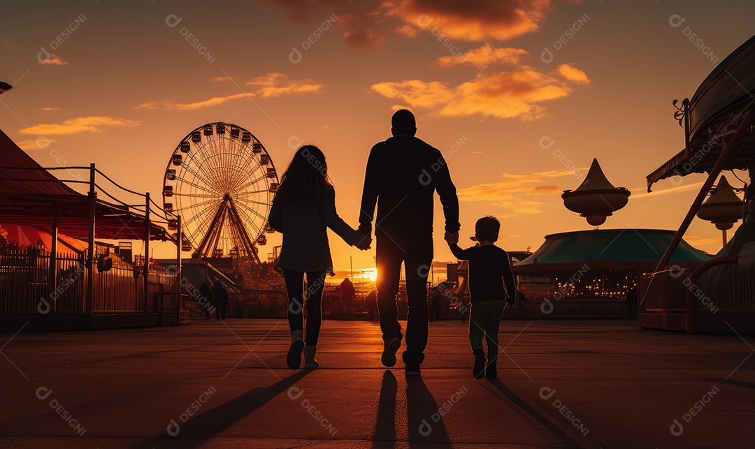 Imagem realista de Pai ao lado de seu filho