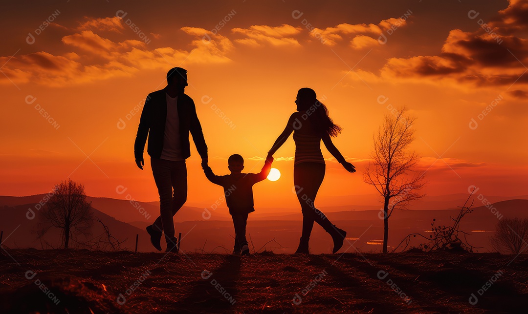 Imagem realista de Pai ao lado de seu filho