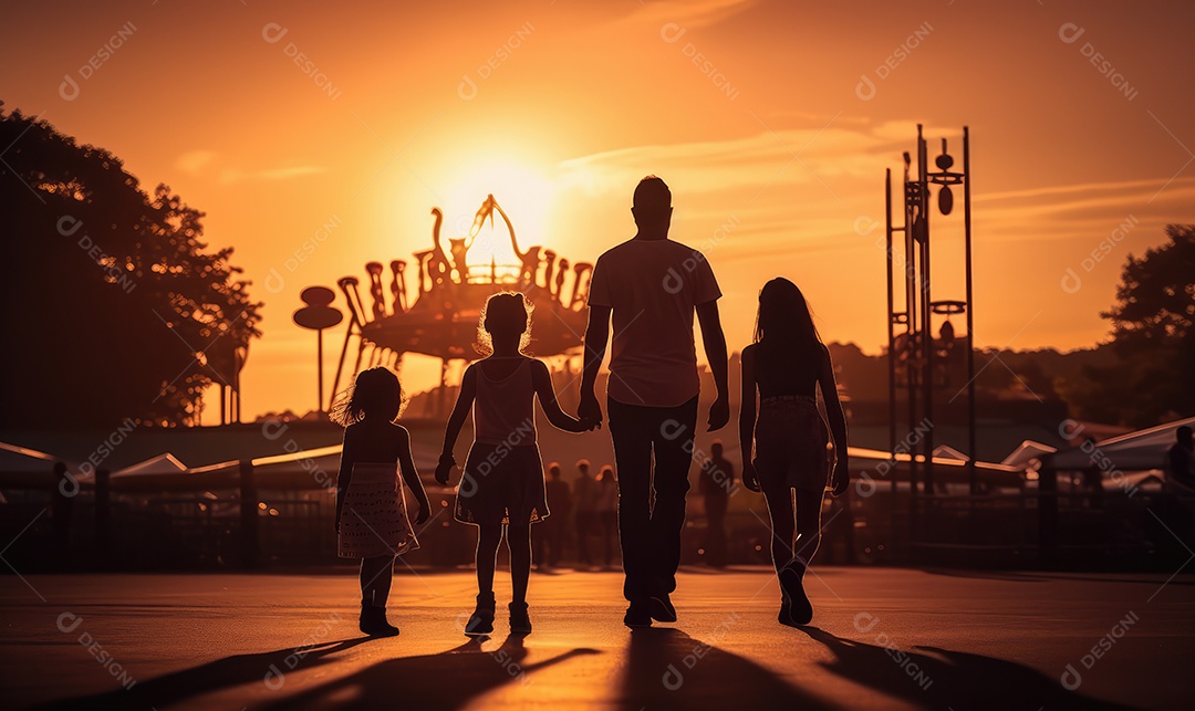 Imagem realista de Pai ao lado de seu filho