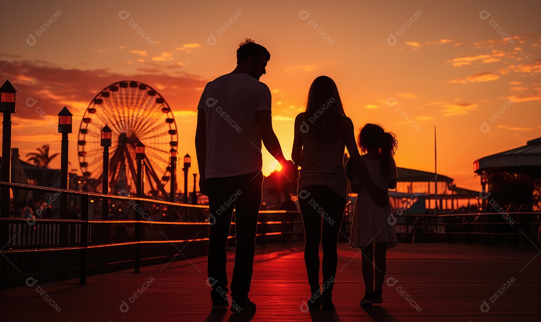 Imagem realista de Pai ao lado de seu filho