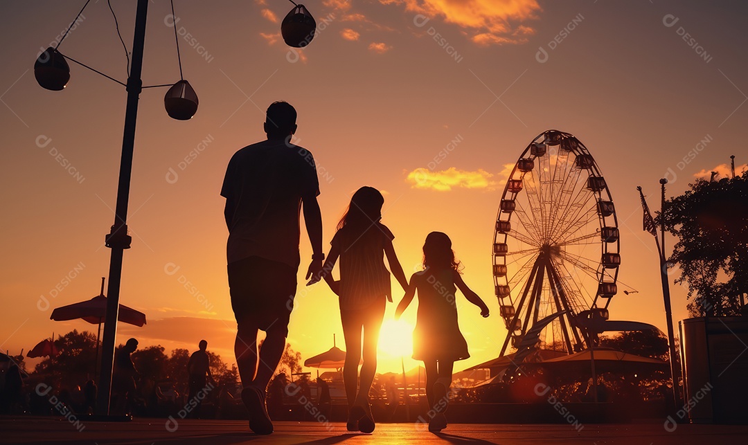 Imagem realista de Pai ao lado de seu filho