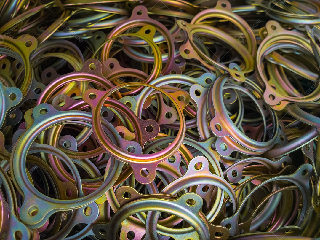 Fundo de peças revestidas de cádmio