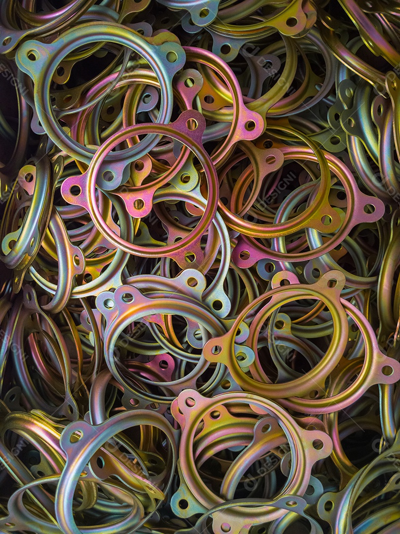 Fundo de peças revestidas de cádmio