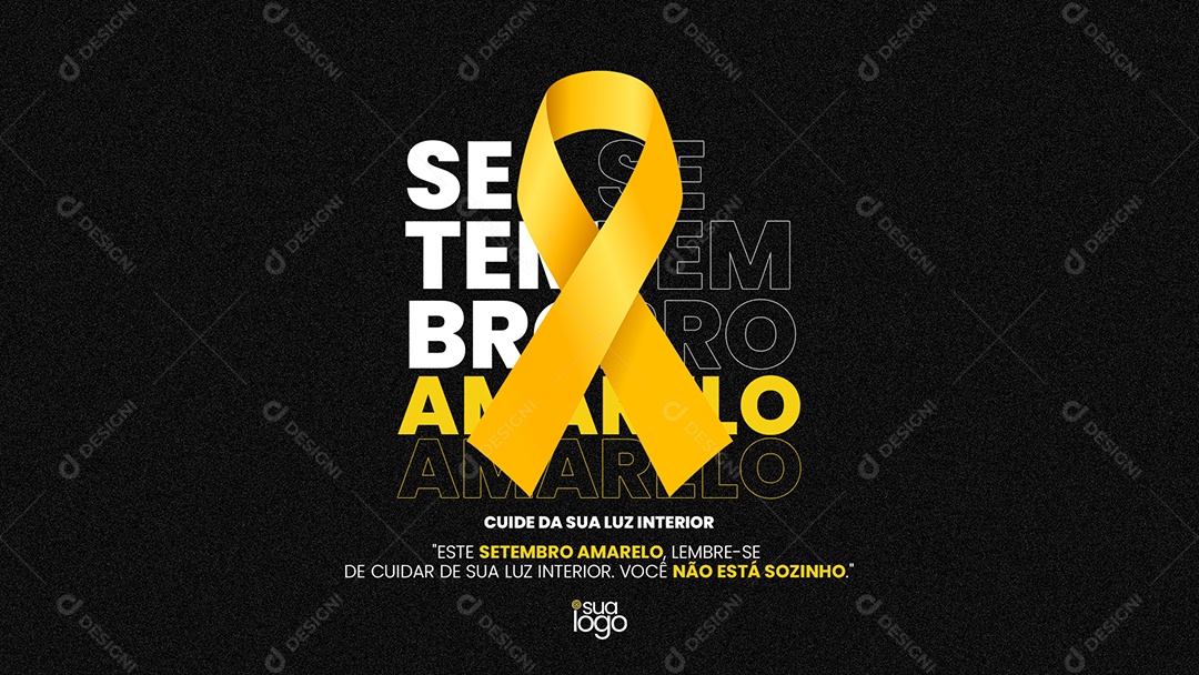 Banner Setembro Amarelo Cuide da Sua Luz Interior Social Media PSD Editável