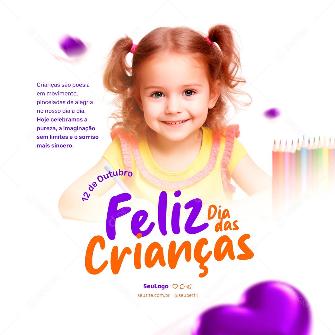 Dia Das Crianças 12 De Outubro Social Media PSD Editável