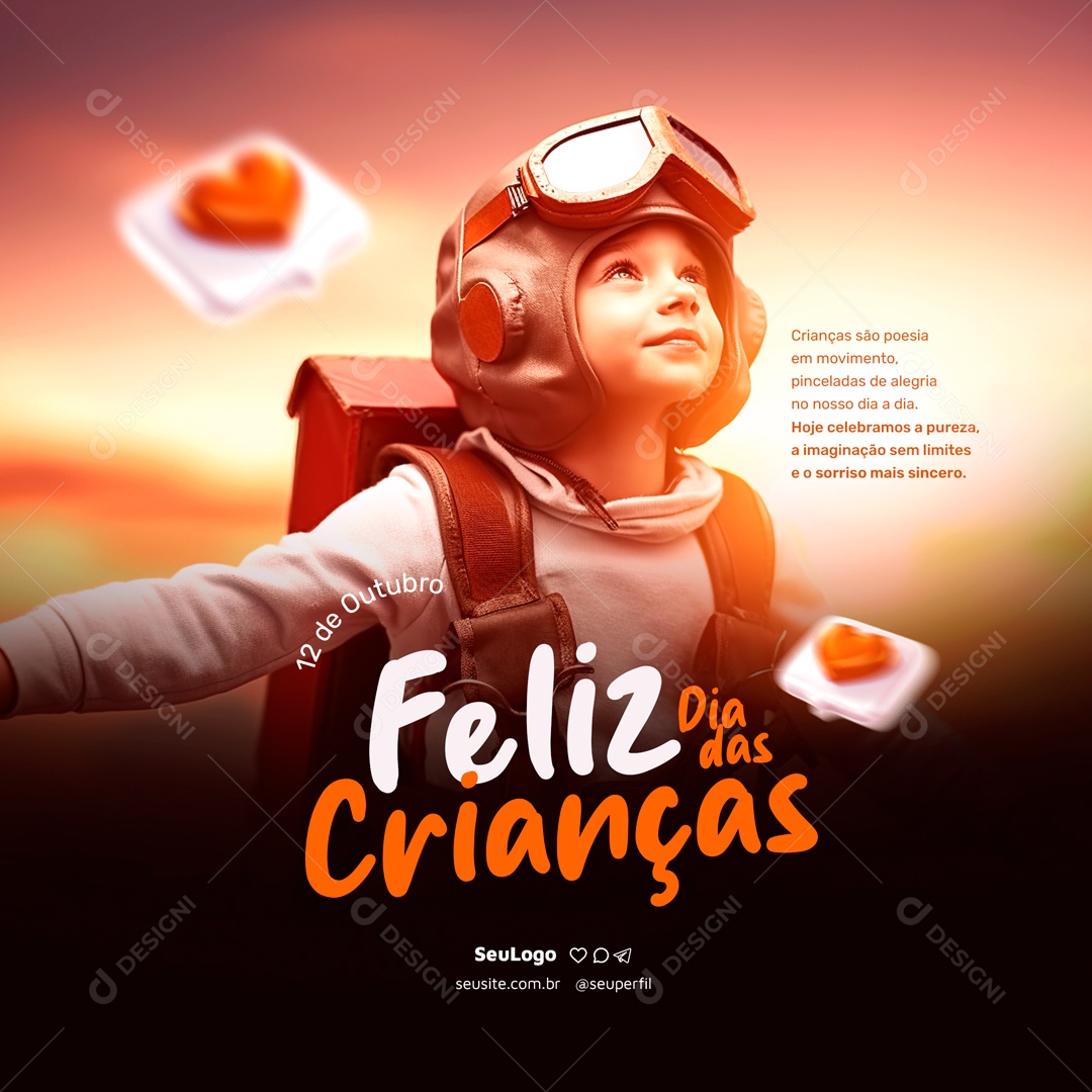 Crianças São Poesia Feliz Dia Das Crianças Social Media PSD Editável