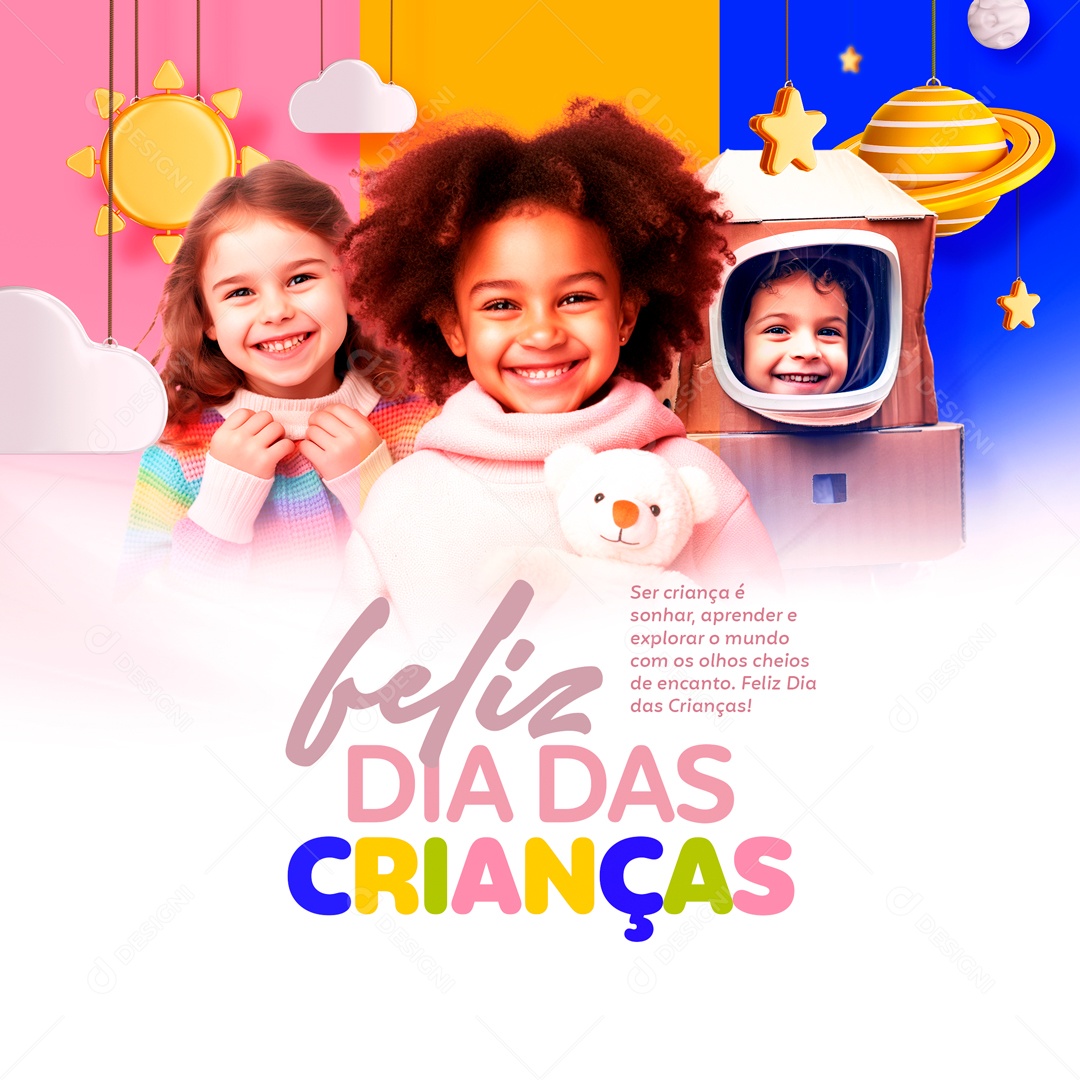 Social Media Feliz Dia Das Crianças PSD Editável