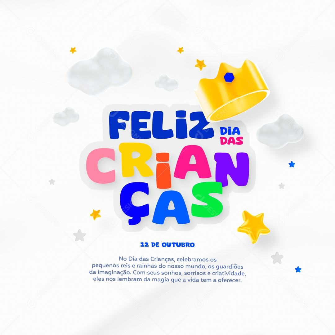 Social Media Feliz Dia Das Crianças 12 De Outubro PSD Editável