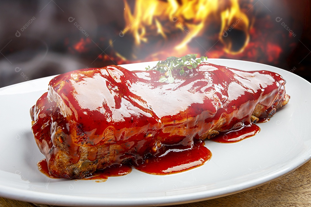 Costela suina BBQ