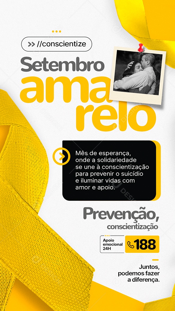 Story Setembro Amarelo Mês De Prevenção Ao Suicídio Social Media PSD Editável
