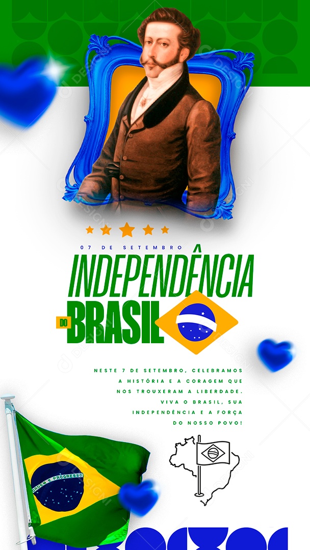 Story Dia da Independência do Brasil 07 De Setembro Social Media PSD Editável