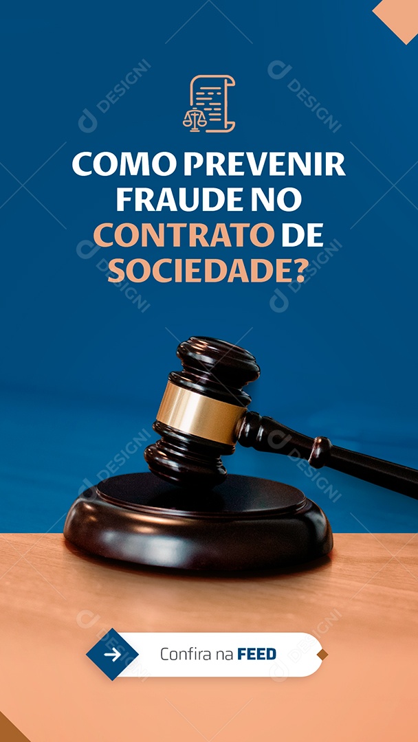Story Advocacia Como prevenir fraude no contrato de sociedade Social Media PSD Editável