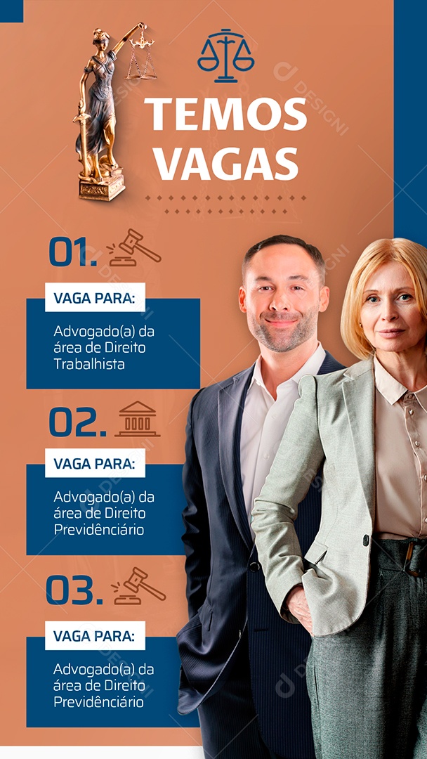 Story Temos vagas em nossa Advocacia Social Media PSD Editável