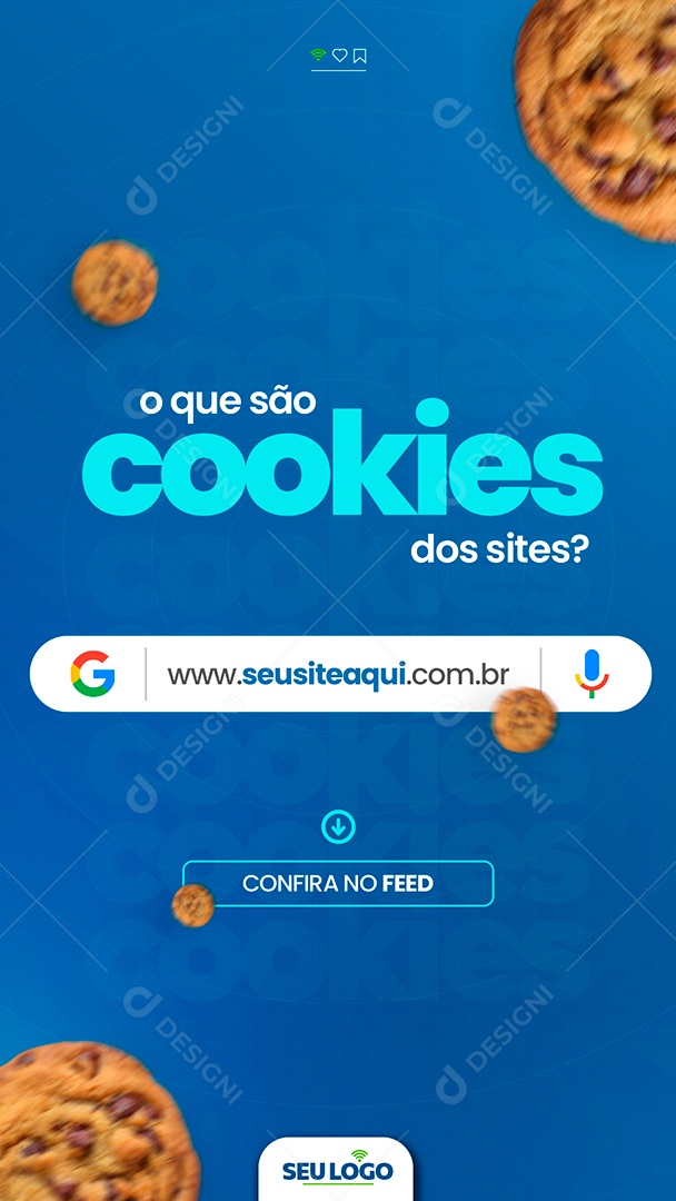 Story O Que São Cookies Dos Sites Social Media PSD Editável