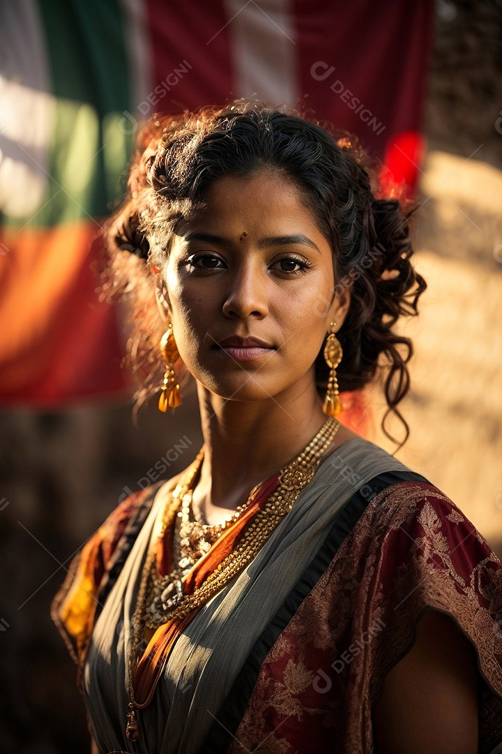 Mexicana no dia da revolução