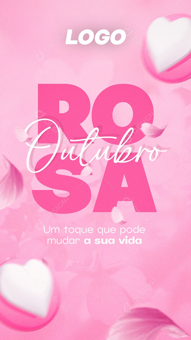 Story Outubro Rosa Um Toque que Pode Mudar a Sua Vida Social Media PSD Editável