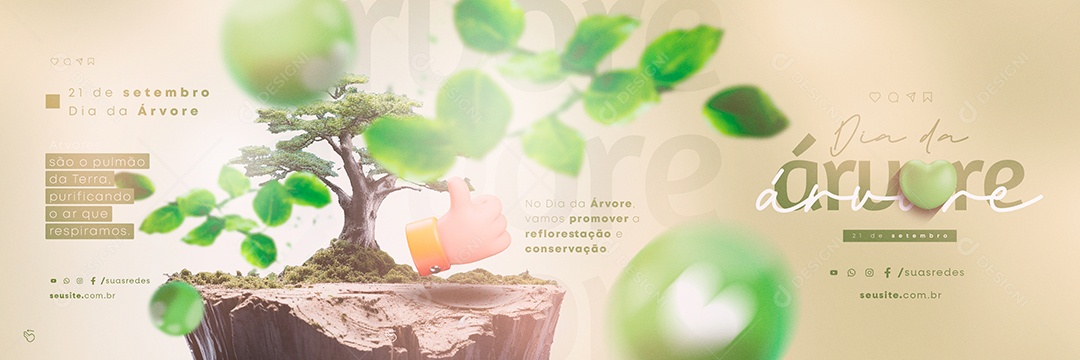 Carrossel Dia da Árvore 21 de Setembro Social Media PSD Editável