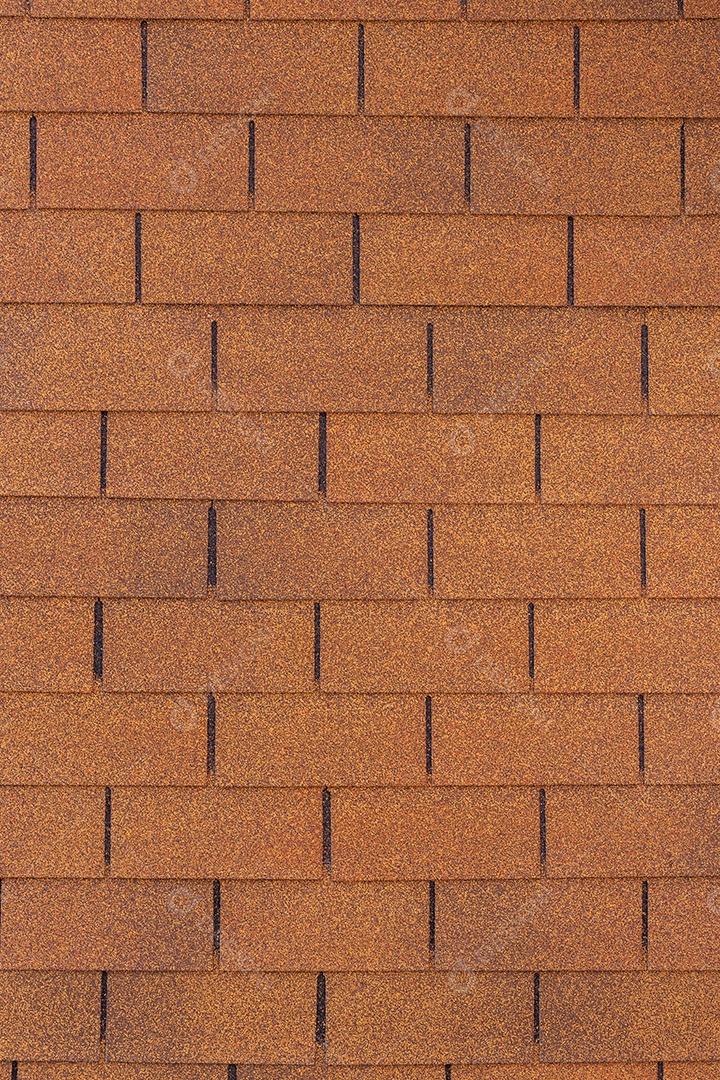 Telha flexível marrom com fundo plano e textura formato retangular