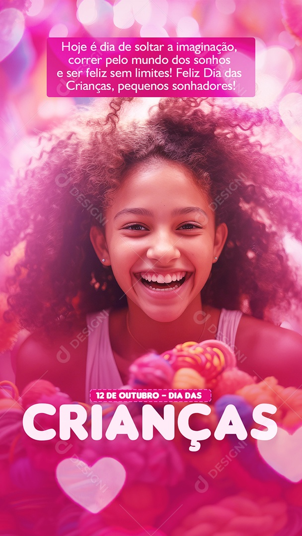 Social Media Story Pequenos Sonhadores Dia Das Crianças PSD Editável