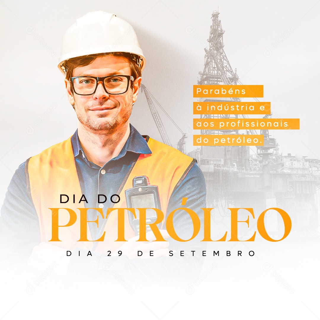 Dia Do Petróleo 29 De Setembro Profissionais Social Media PSD Editável