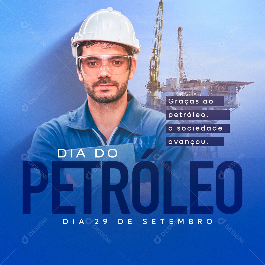 Dia Do Petróleo 29 De Setembro Social Media PSD Editável