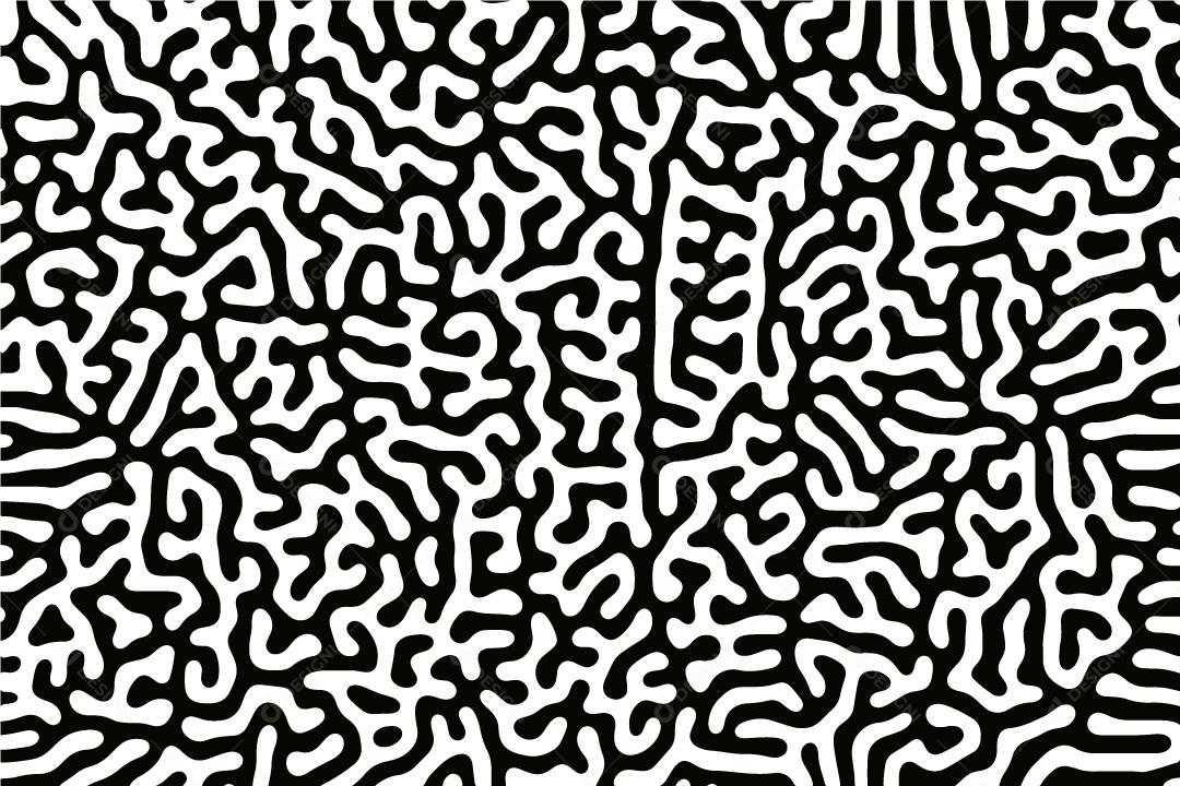 Formas Orgânicas em Preto e Branco Vetor EPS