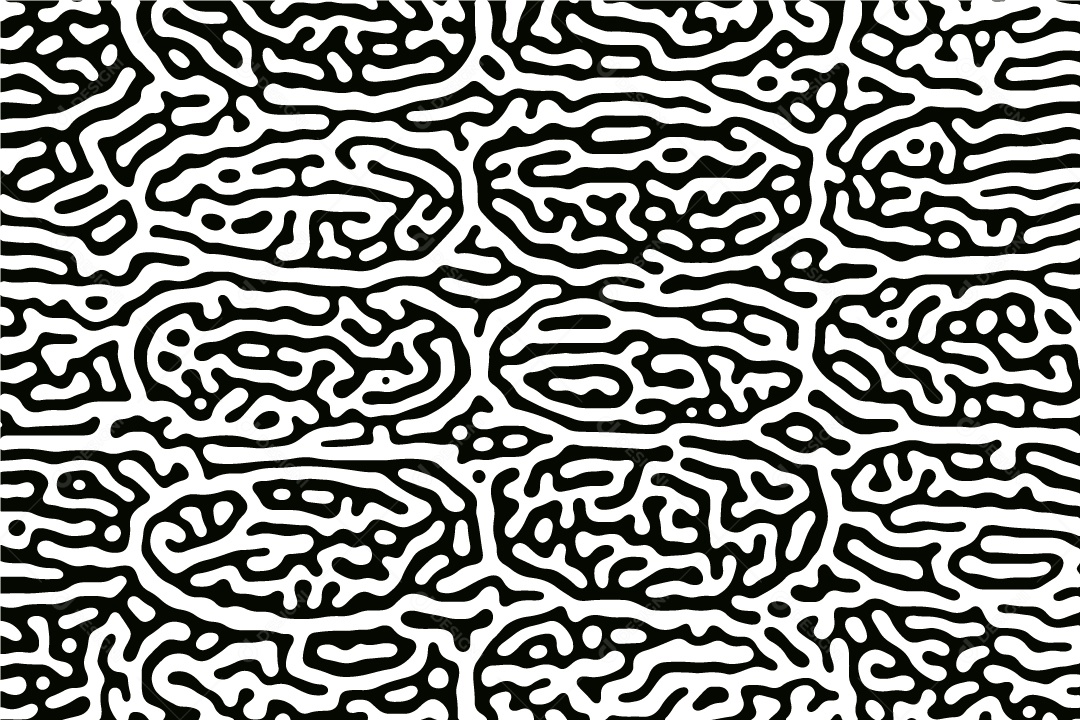 Formas Orgânicas em Preto e Branco Vetor EPS