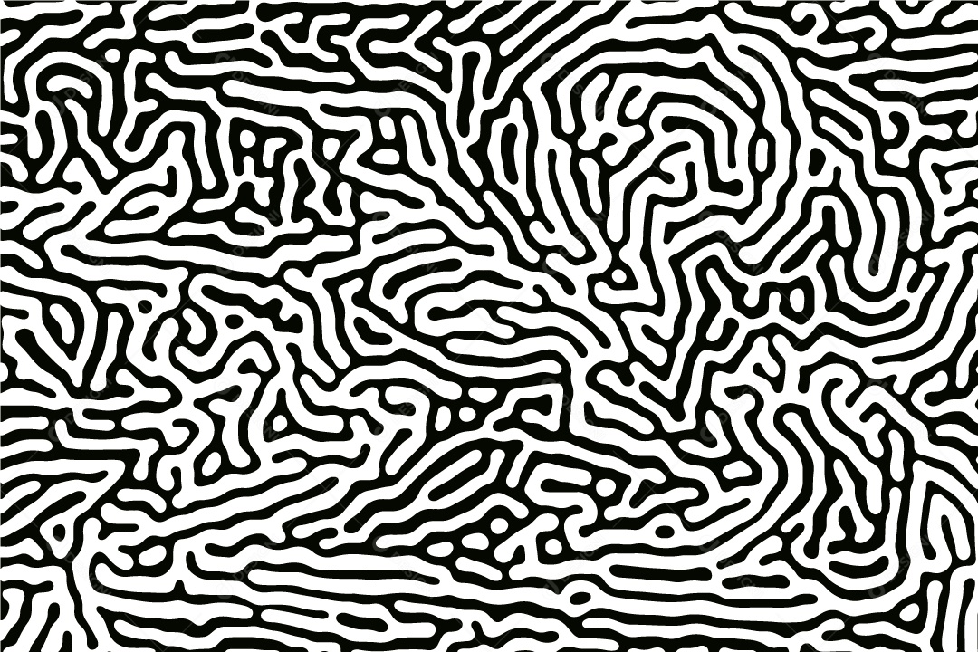 Formas Orgânicas em Preto e Branco Vetor EPS