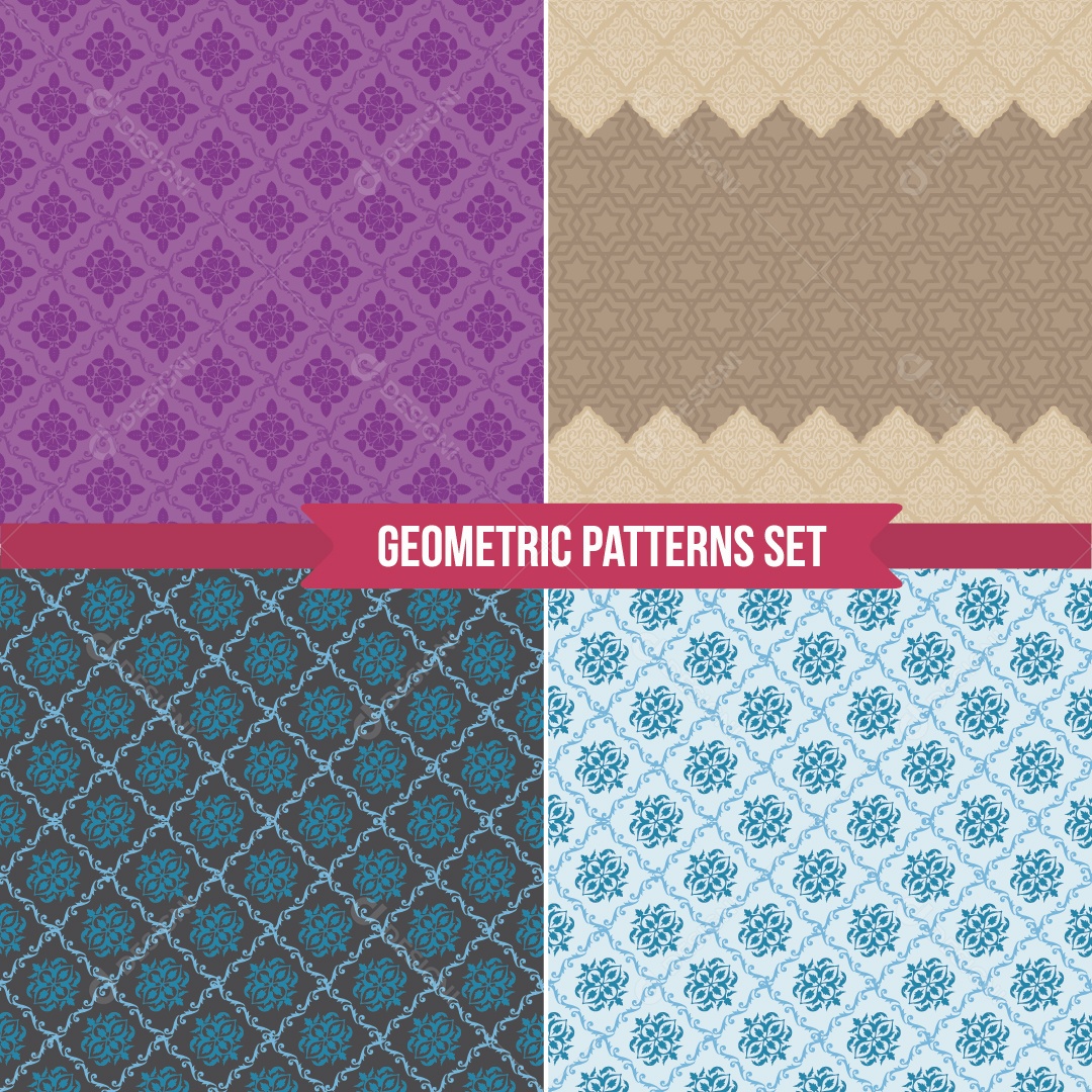 Conjunto de Padrões Ilustração Vetor EPS