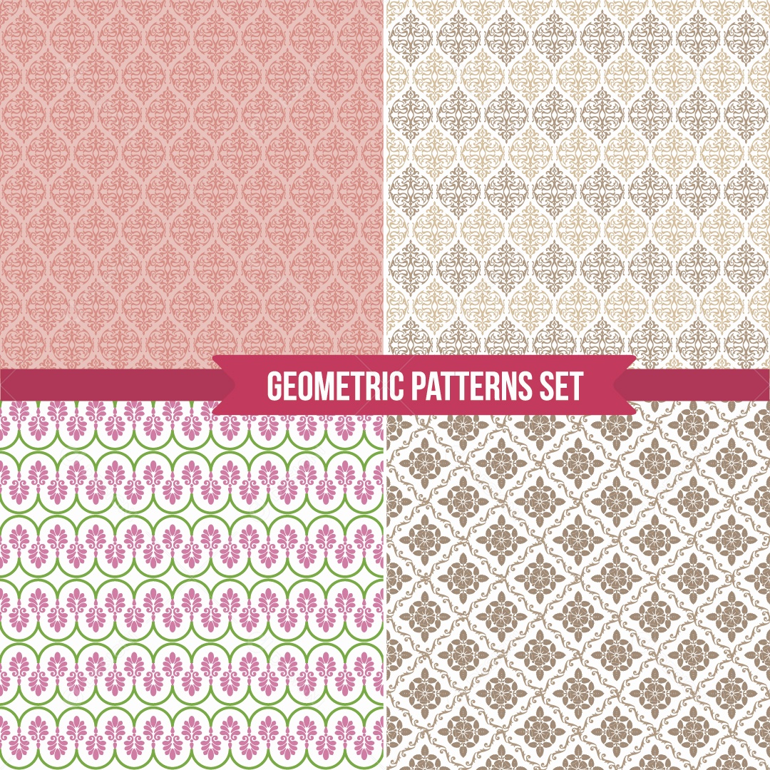 Conjunto de Padrões Ilustração Vetor EPS