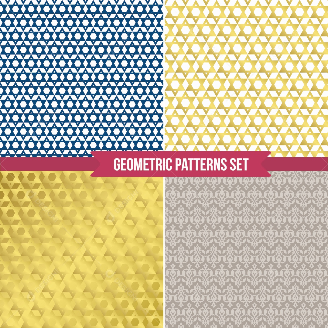 Conjunto de Padrões Ilustração Vetor EPS