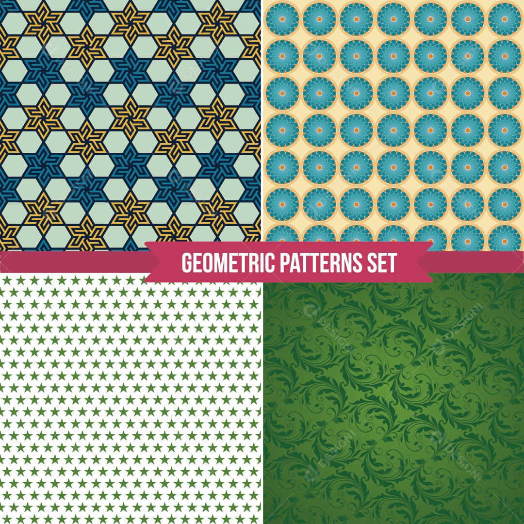 Conjunto de Padrões Ilustração Vetor EPS