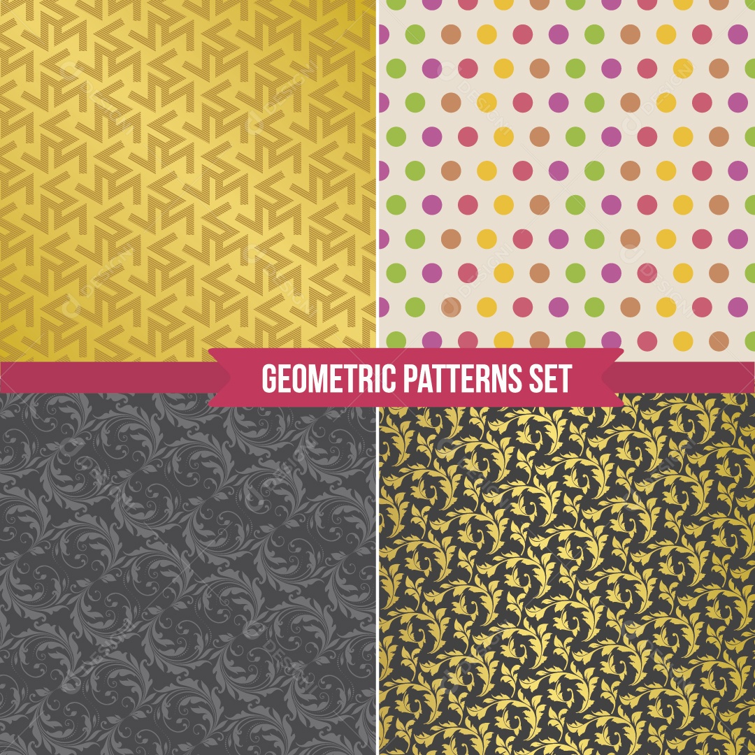 Conjunto de Padrões Ilustração Vetor EPS