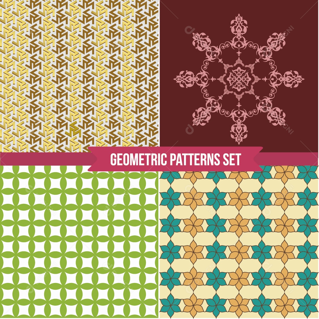 Conjunto de Padrões Ilustração Vetor EPS