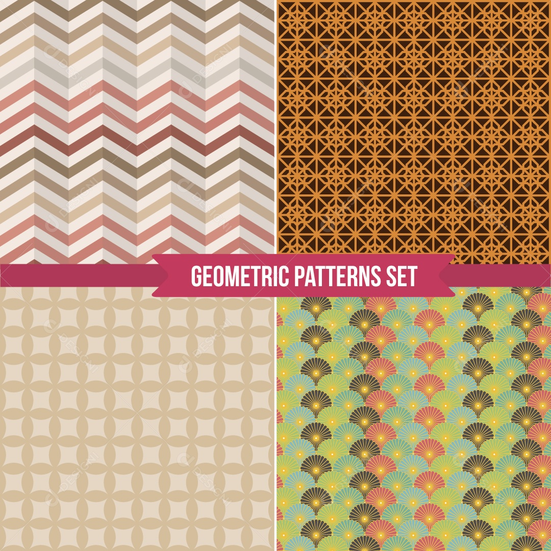 Conjunto de Padrões Ilustração Vetor EPS