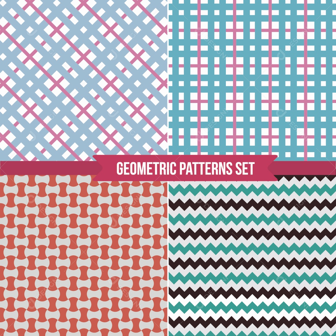 Conjunto de Padrões Ilustração Vetor EPS